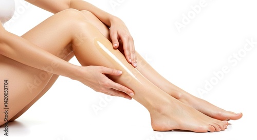 Female legs in a seated position