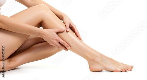 Female legs in a seated position