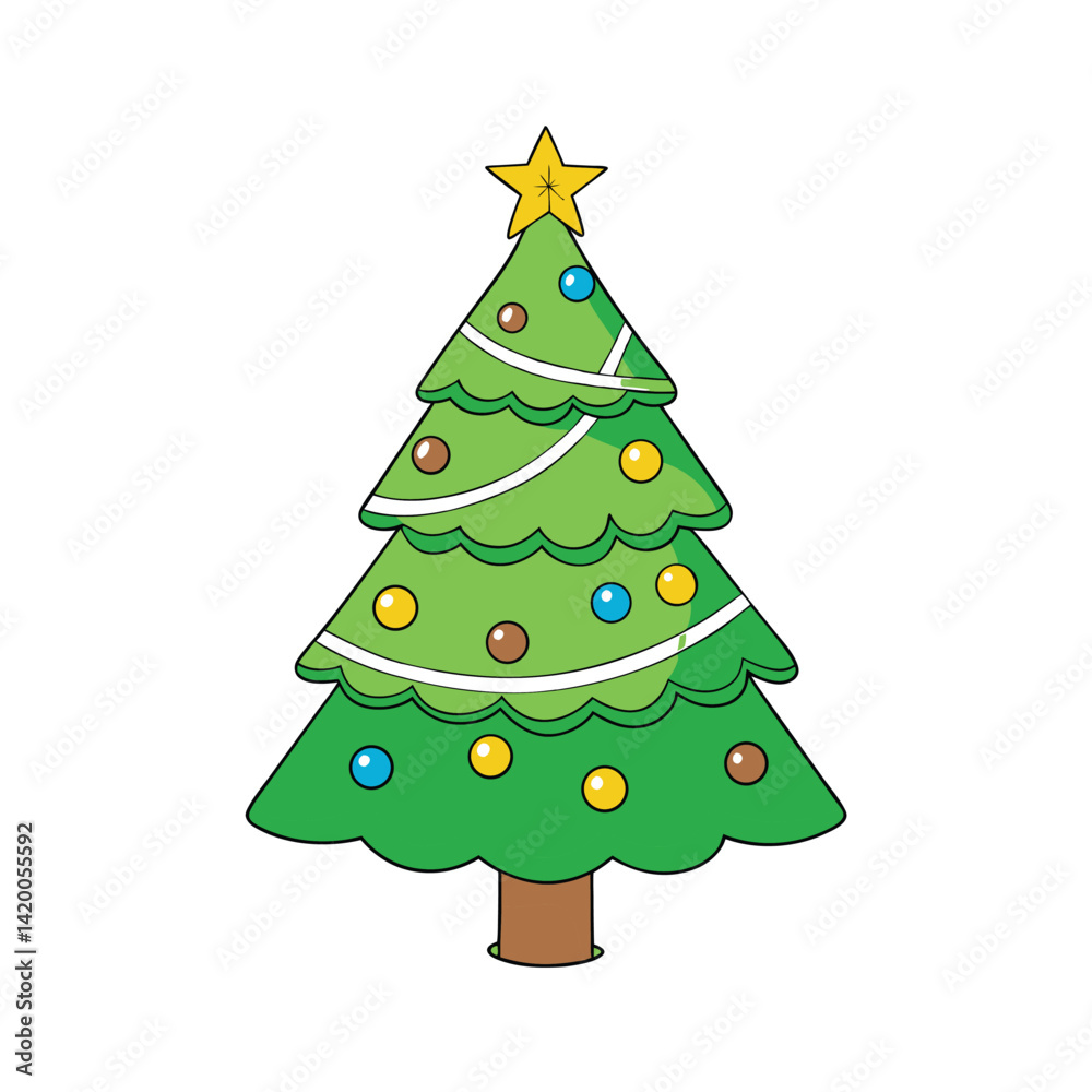 christmas tree vector illustration christmas tree vector illustration