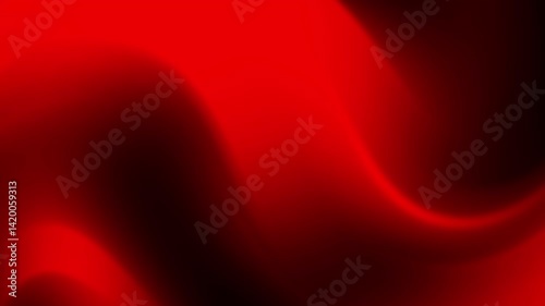 Abstract red gradient design with smooth curves and shadows.