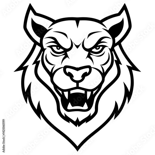 This is a bold and fierce animal tattoo mascot logo—perfect for sports teams, clubs, gaming avatars, or merchandise branding.