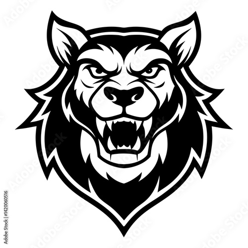 This is a bold and fierce animal tattoo mascot logo—perfect for sports teams, clubs, gaming avatars, or merchandise branding.