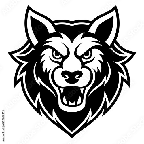 This is a bold and fierce animal tattoo mascot logo—perfect for sports teams, clubs, gaming avatars, or merchandise branding.