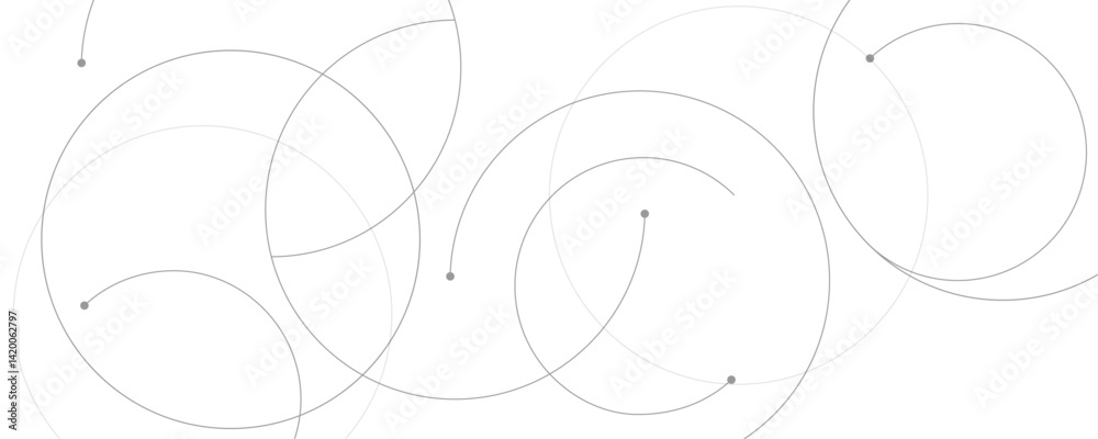 Geometric gray color circles lines and dots abstract background. Communication technology and network concept banner design. Vector illustration.
Geometric gray color circles lines and dots abstract background. Communication technology and network concept banner design. Vector illustration.