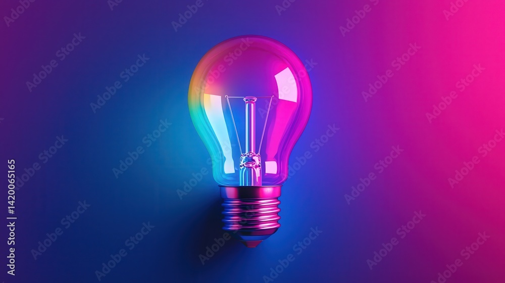 SWOT Analysis concept. Colorful light bulb against a gradient background. SWOT Analysis concept. Colorful light bulb against a gradient background.