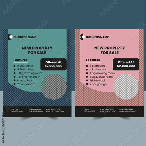 Originate new creation modern property sale flayer template design ready for marketing 