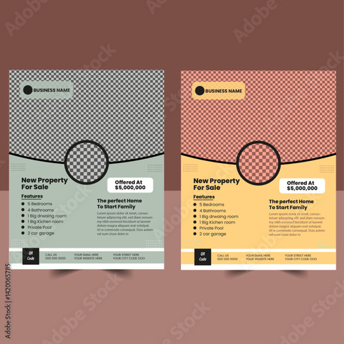 generate new very unique property selling flayer template design   