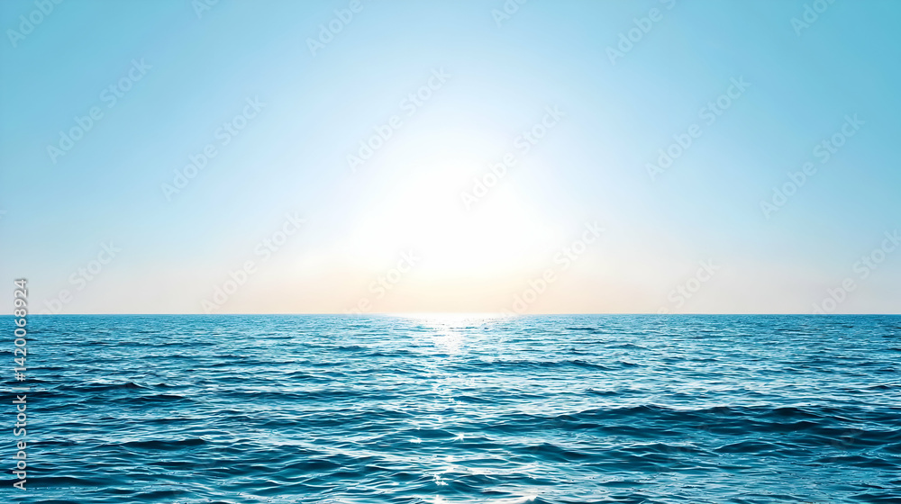 Obraz premium Vast Ocean Sunrise at Horizon