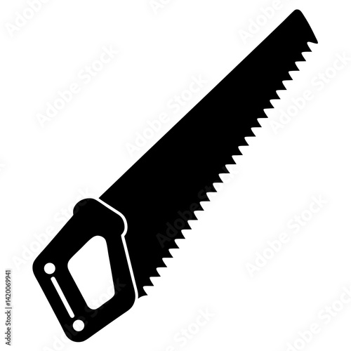 High-quality AI saw vector on a white background. I