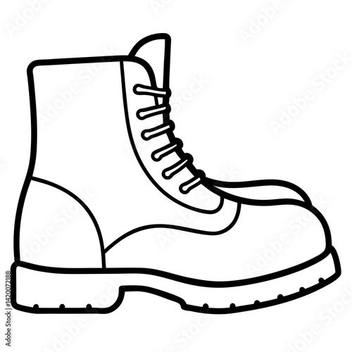 Work Boots Vector | AI Graphic Design File | White Background | Microstock Ready