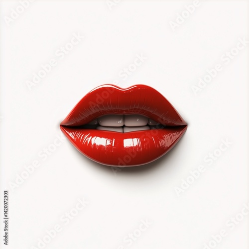 Lips isolated on white background
