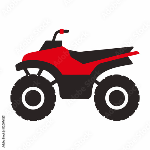 ATV Quad bike vector silhouette illustration isolated on white background