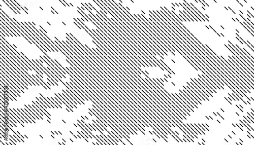 Black and white abstract diagonal lines pattern with broken effect for sporty background or jersey design. Fully editable vector element. Vector Format Illustration 