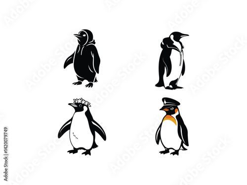 Casual Penguin Vacation Style Cute silhouette