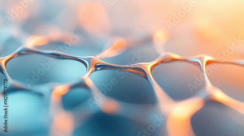 Abstract neural network made from metallic veins