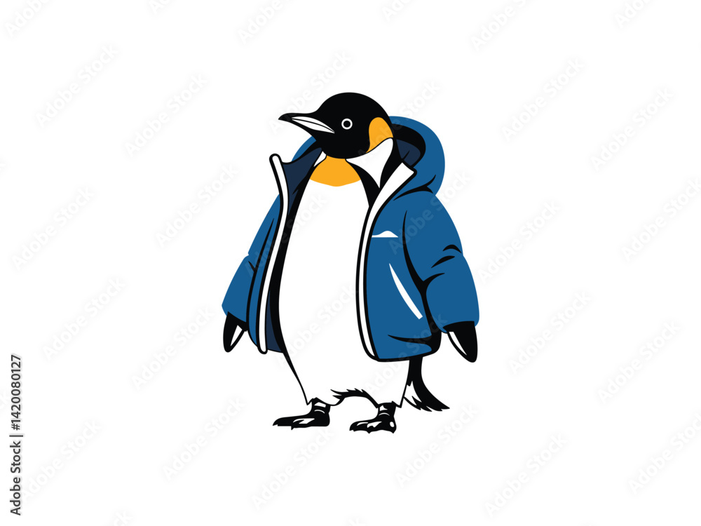 Obraz premium Casual Penguin Vacation Style Cute silhouette