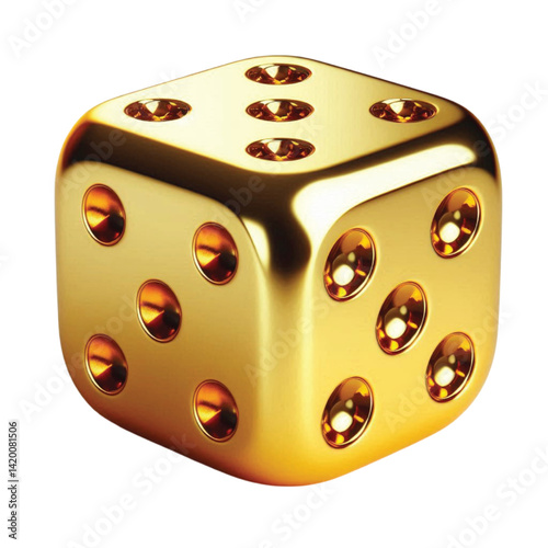 Golden dice vector