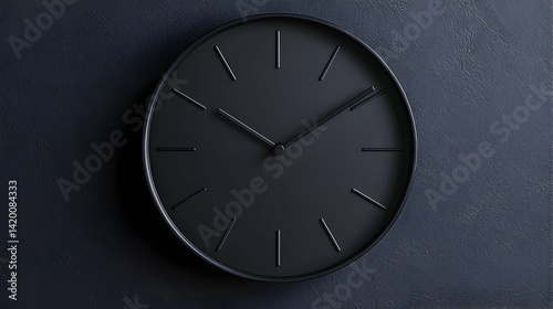 Wallpaper Mural Elegant black wall clock with a minimalistic design and clean lines, perfect for modern interiors Torontodigital.ca