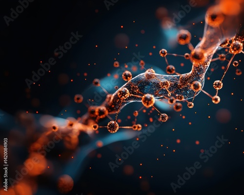 Highenergy cellular environment where mitochondria divide and distribute like pulsating stars