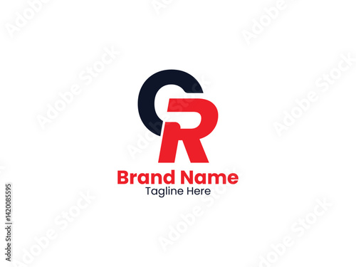 Creative modern initial letter CR logo vector