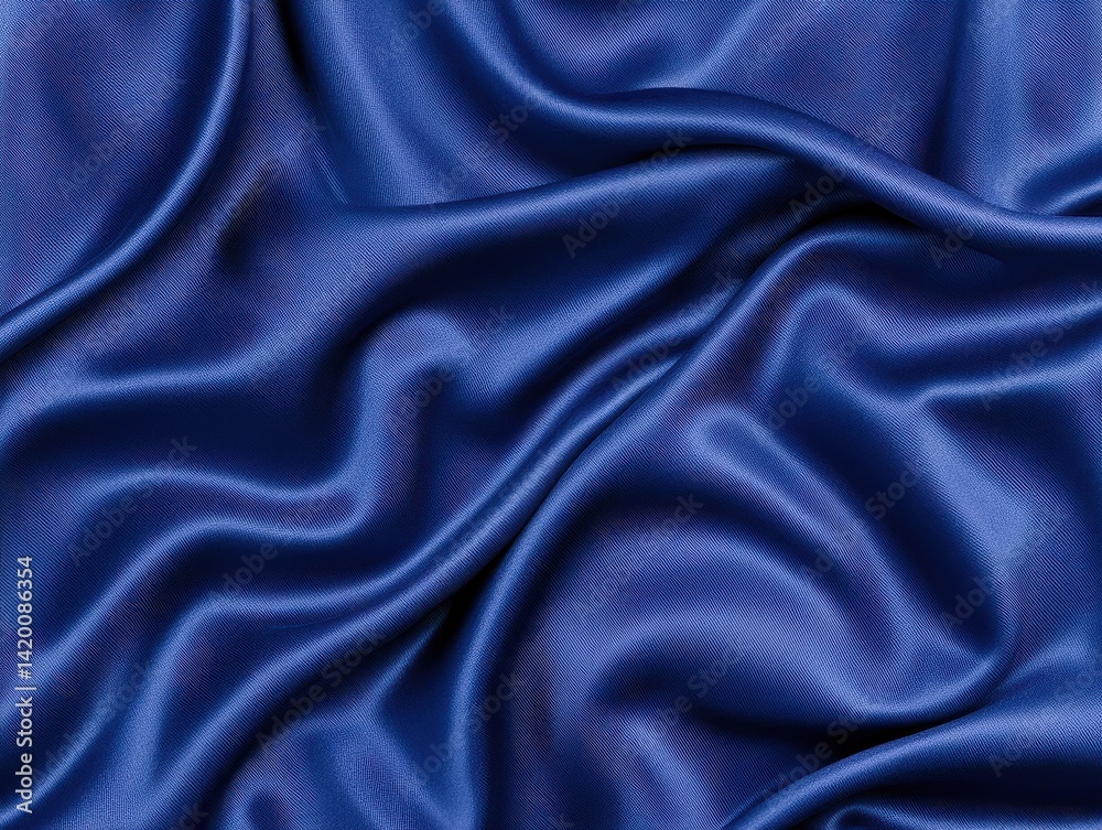 Obraz premium Deep Blue Satin Drape