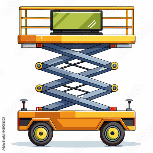 Scissor Lift Machine Isolated