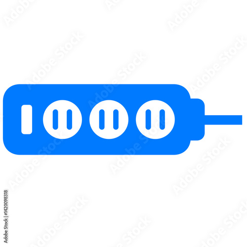 Filled Power Outlet Strip Icon