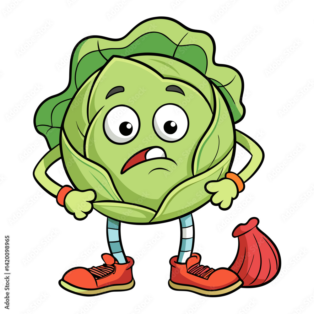 Obraz premium Vibrant Cabbage Artwork for Healthy Cooking