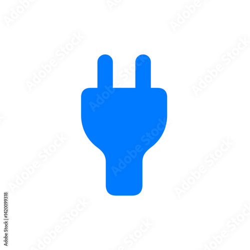 Filled Portrait Power Plug Icon