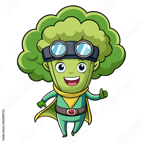  Unique Hydrated Broccoli Vegetable Skydiving Art