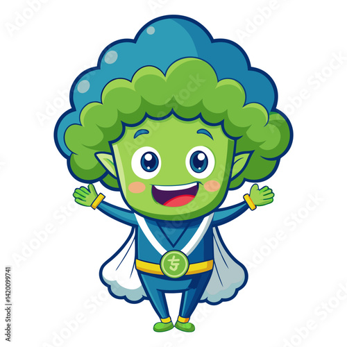  Creative Hydrated Broccoli Vegetable Skydiving Design