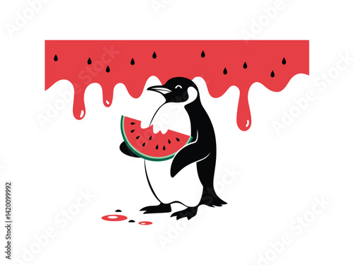 Penguin Watermelon Cute Fruit Summer
