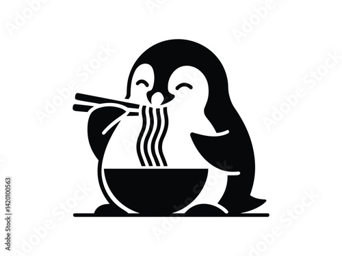 Penguin Noodles Cute Food Eat Simple