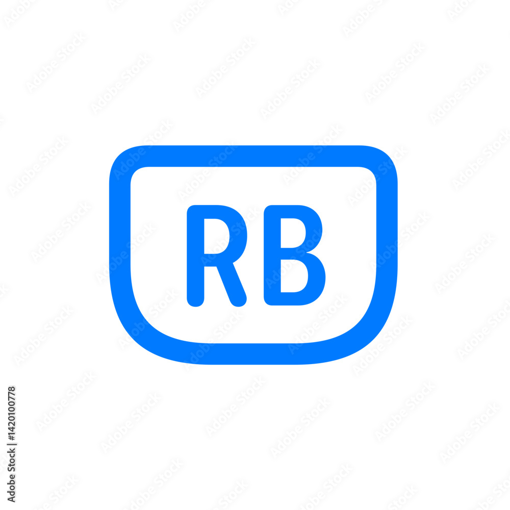 RB Button Rounded Bottom Horizontal RB Button Rounded Bottom Horizontal