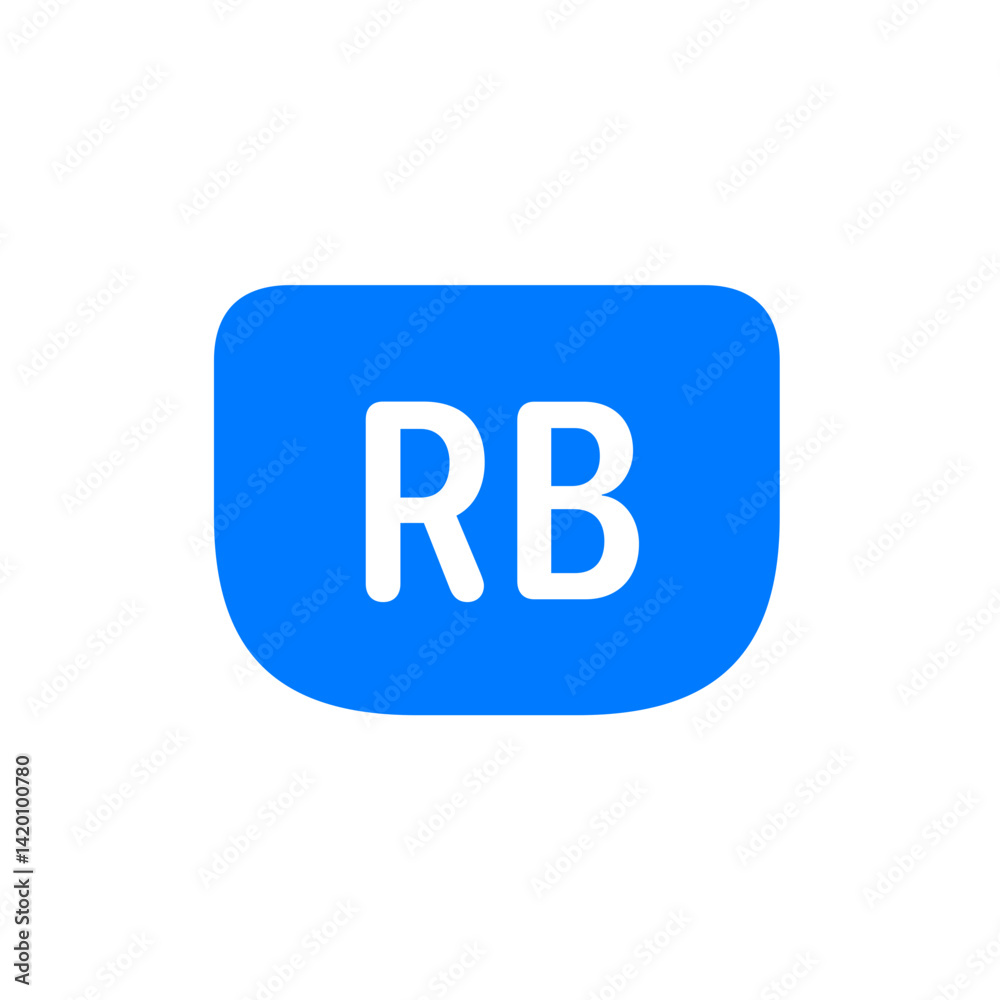 RB Button Rounded Bottom Horizontal Filled RB Button Rounded Bottom Horizontal Filled