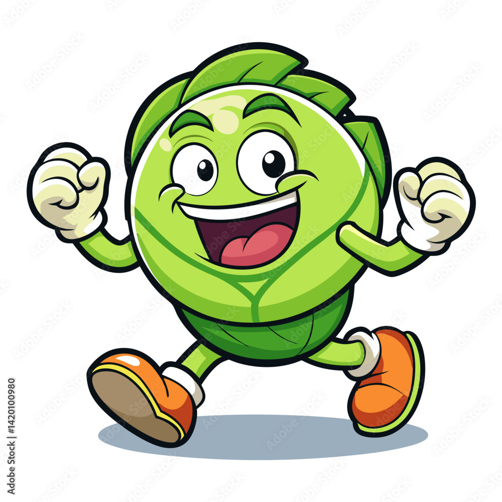 Fototapeta premium Unique Trembling Brussels Sprouts Vegetable Art