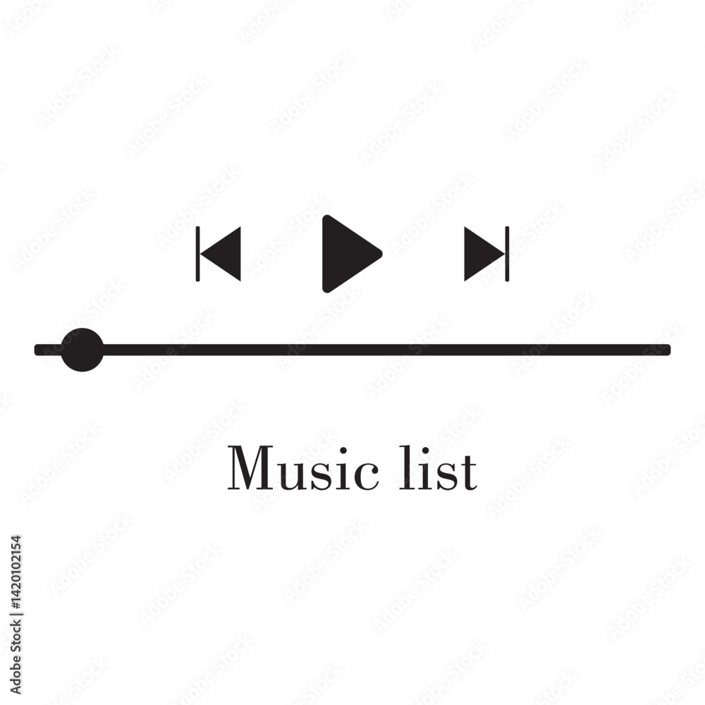 music player list icon vector design music player list icon vector design