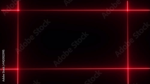 Straight line animation on black background.