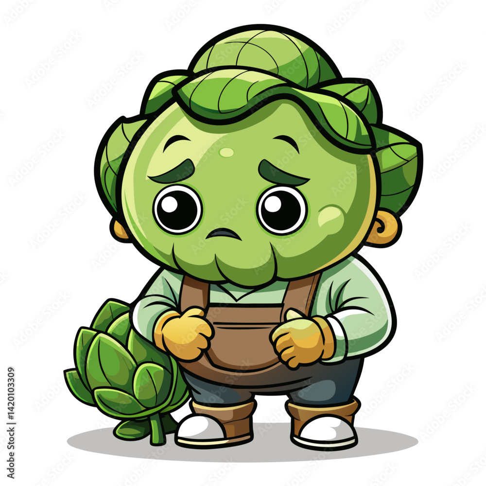 Obraz premium Charming Brussels Sprouts Illustration for Healthy Cooking