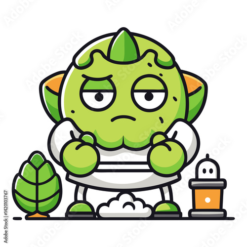  Sedentary Brussels Sprouts Vegetable Illustration