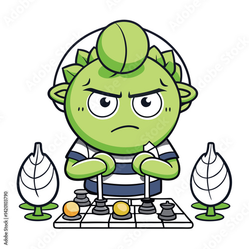  Brussels Sprouts Vegetable Character Sedentary Art