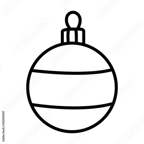 Christmas Ornament with Horizontal Stripe Design