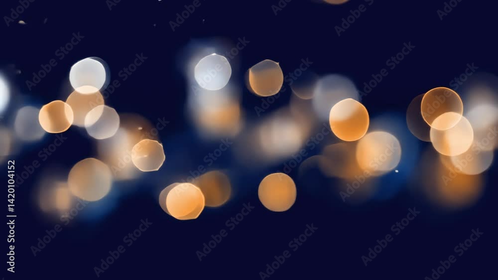 Abstract bokeh lights animated overlay, transparent 4K video, alpha channel, ProRes 4444