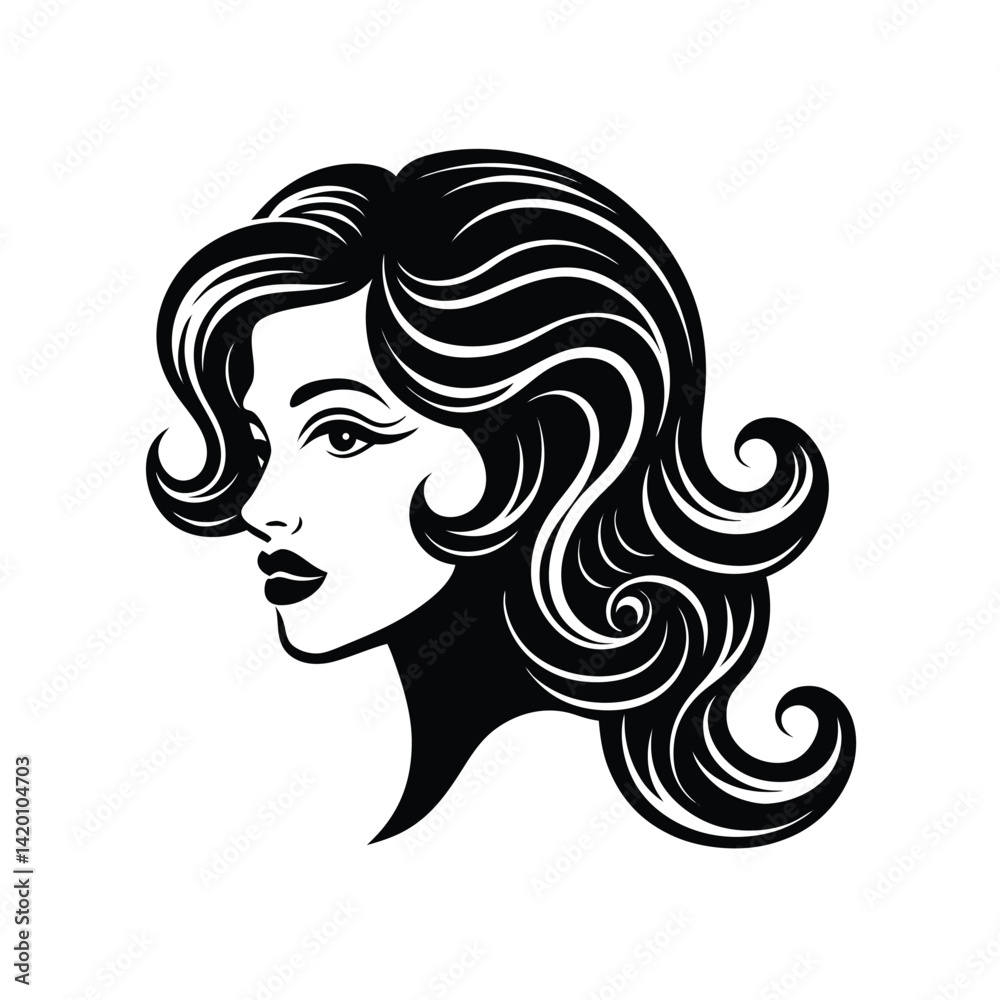hollywood glam waves hair style silhouette hollywood glam waves hair style silhouette