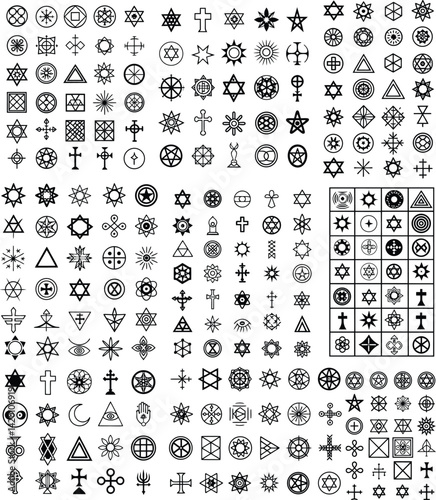 occult symbols mystical icons esoteric
