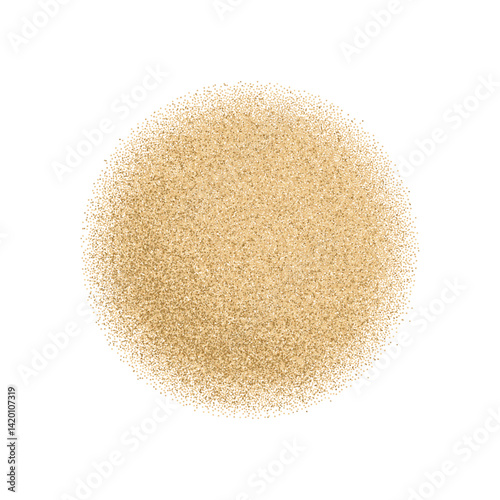 Powdered garlic dry onion pile isolated on white background. Top view of ground spice, seasoning, salt.