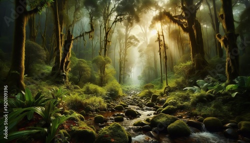Forests in drought resistant plants photo