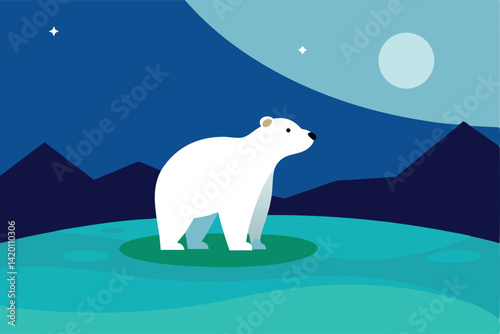 polar bear in the snow