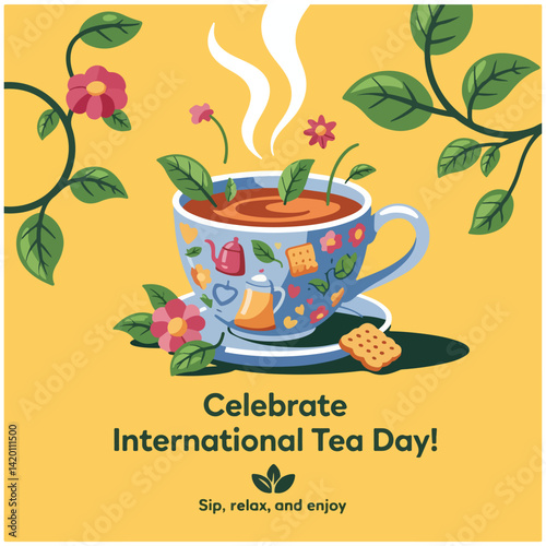 International Tea Day  flyer image 1.eps
