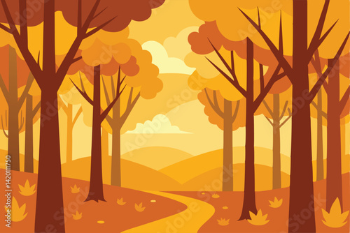 autumn landscape with trees